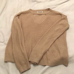 Comfy oversized sweater with a cutout